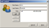 Screenshot: Add Contact Screenshot: Add Contact